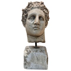 Antike italienische Kaiserskulptur aus Carrara-Marmor des 19. bis 20. Jahrhunderts, antike römische Büste