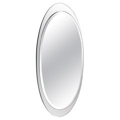 1960s double beveled glass mirror attr. Rimadesio