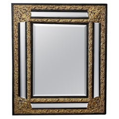 Large Antique Ebonized Dutch Mirror