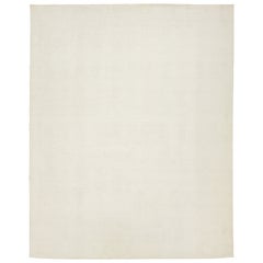 Ivory Modern Organic Moroccan Style Wool Rug