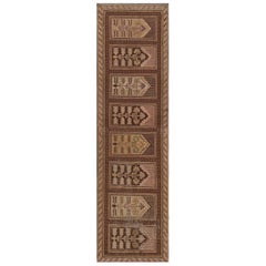 Traditional Antique Wool Hand-woven Khotan Runner