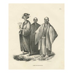 Antique Chinese Figures in Traditional Attire by Karl Joseph Brodtmann, 1836