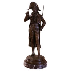 Escultura francesa de bronce patinado del siglo XIX "L'Incroyable" Firmada E. Lormier