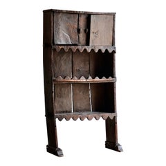 Armario / Estantería Folclórica de Madera Única del Siglo XIX, Francia