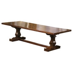 Mesa caballete refractaria francesa vintage tallada en nogal de monasterio