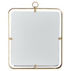 Fontana Arte Attribution, Specchio da parete, Ottone, Italia, anni '1950