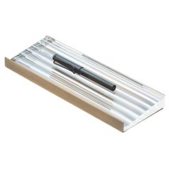 Crystal Pen Tray – A Luxurious Blend of Crystal and Brass for Your Desk
