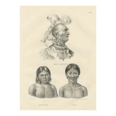 Retratos de Mico Chlucco, Miranda y Juri por Karl Joseph Brodtmann, 1836