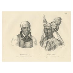 Porträts von Tammeameameamea I. von Hawaii und Naba Leba von Solor von Brodtmann, 1836