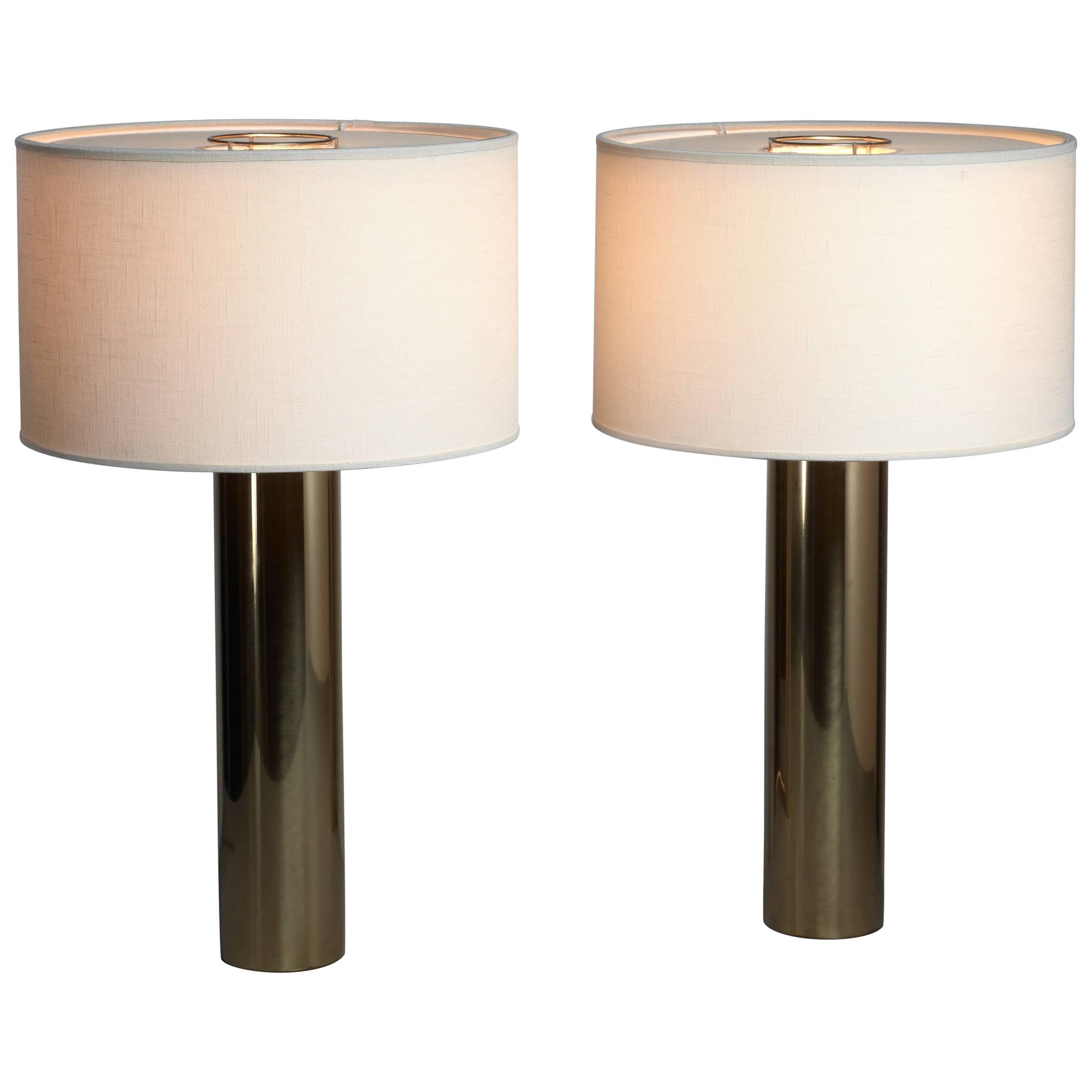 Falkenberg Brass Table Lamps, Sweden For Sale