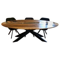 Crystal Ellipse Dining Table by KV Design