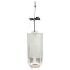 Mid Century Trefoil Lucite Table Lamps by Les Prismatiques