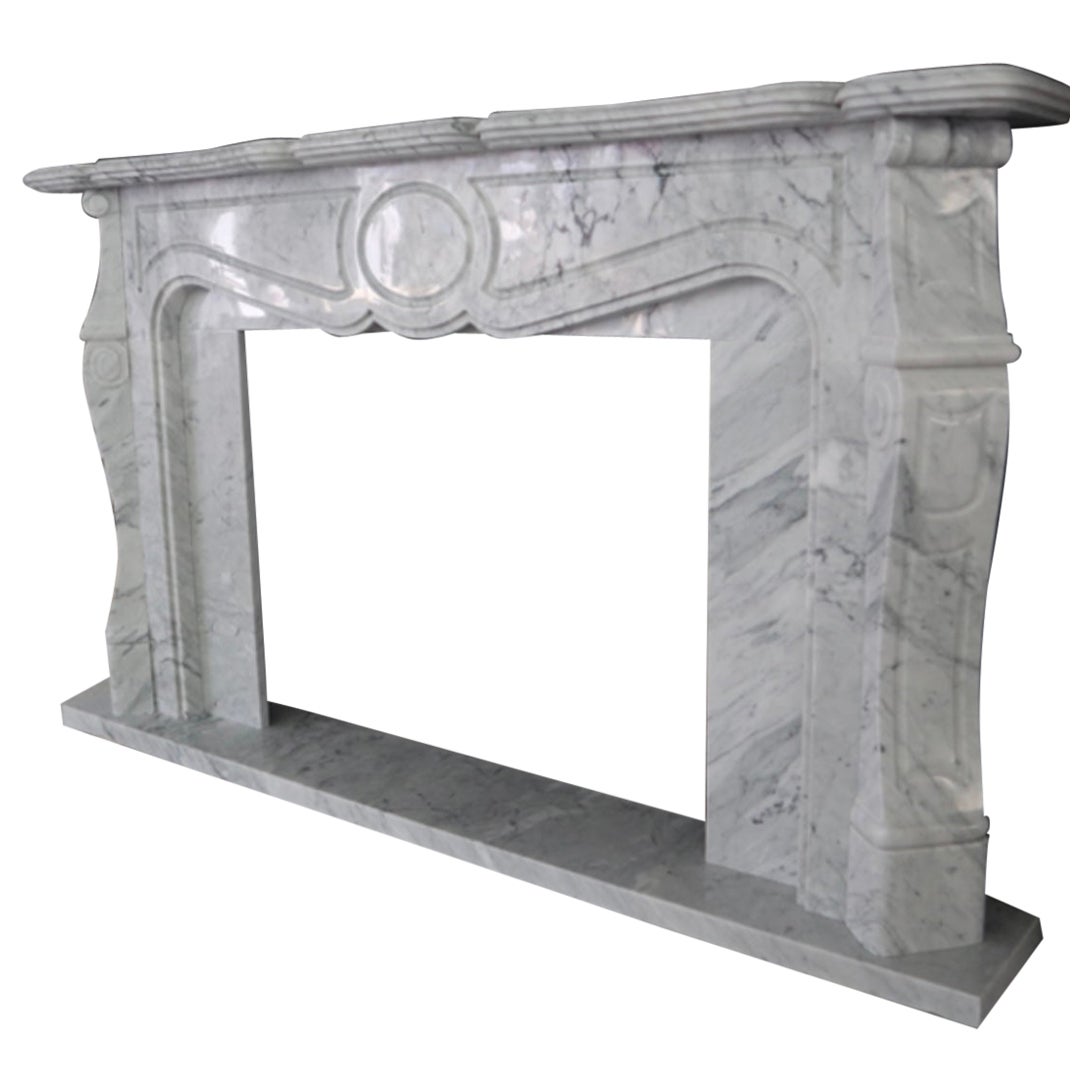 Cheminée en marbre sculptée à la main de style français