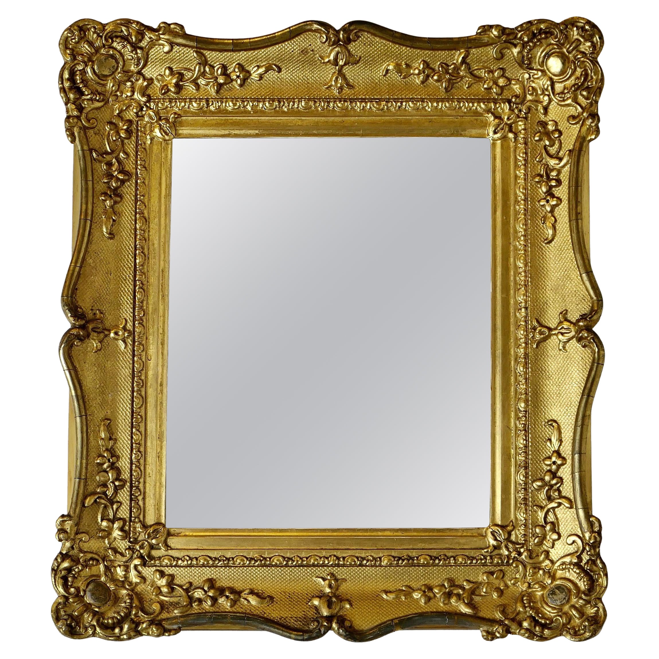 19th Century French Baroque Gilt Wall Mirror