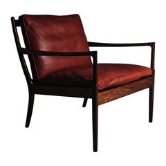 Chaise longue en bois de rose 'Samsö' par Ib Kofod-Larsen, OPE Möbler, Suède, années 1950