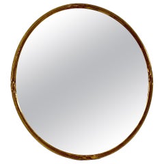 20th Century Carved Giltwood Oval Wall Mirror