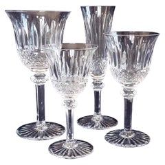 Verres en cristal St Louis, motif Tommy - 4 pièces - signé