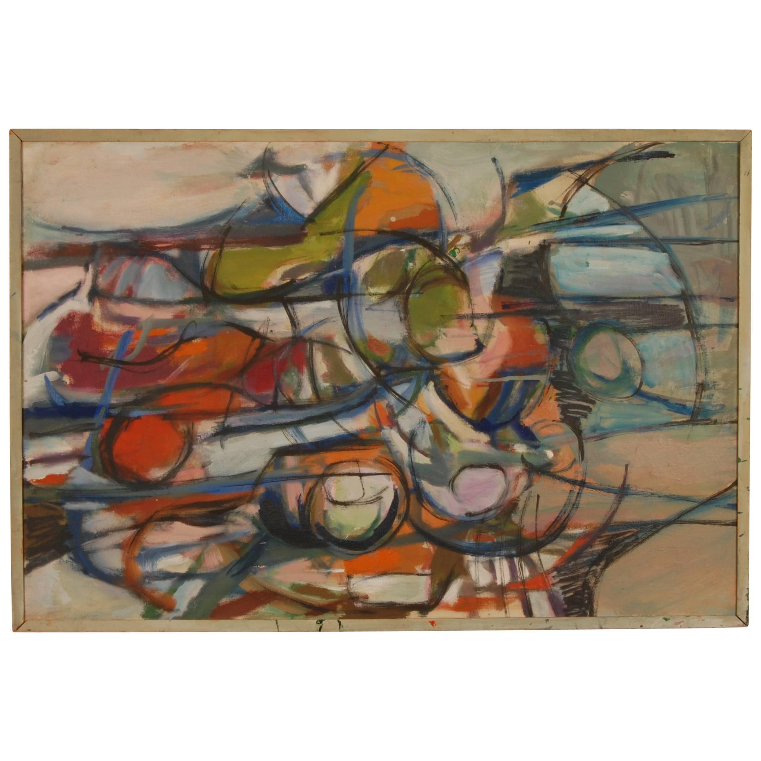 Irene Needle Halpern Abstract Expressionistic Painting