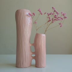 Vasi Comunicanti 2 elements LIGHT PINK in ceramic XXI Century by Chiara Berta