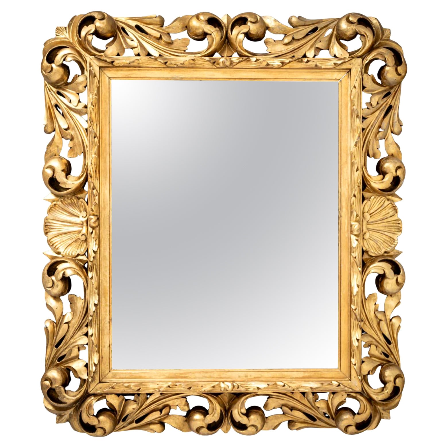 Giltwood Renaissance-style Florentine Mirror, prob. 19th Century