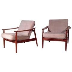 Pair of Armchairs by Arne Vodder Edited by France & Son and Sibast, 1960s