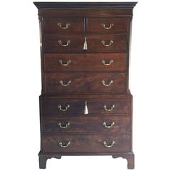 Antique Large Chest on Chest Drawers Mahogany, Victorian, 19th Century