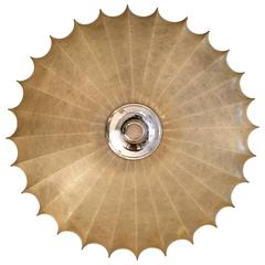 Large Sculptural Italian A. Castiglioni 1960s Flush Ceiling Light
