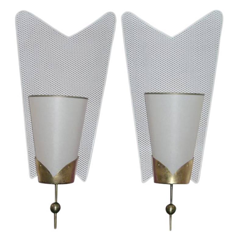 Pair of Sconces by Mathieu For Sale