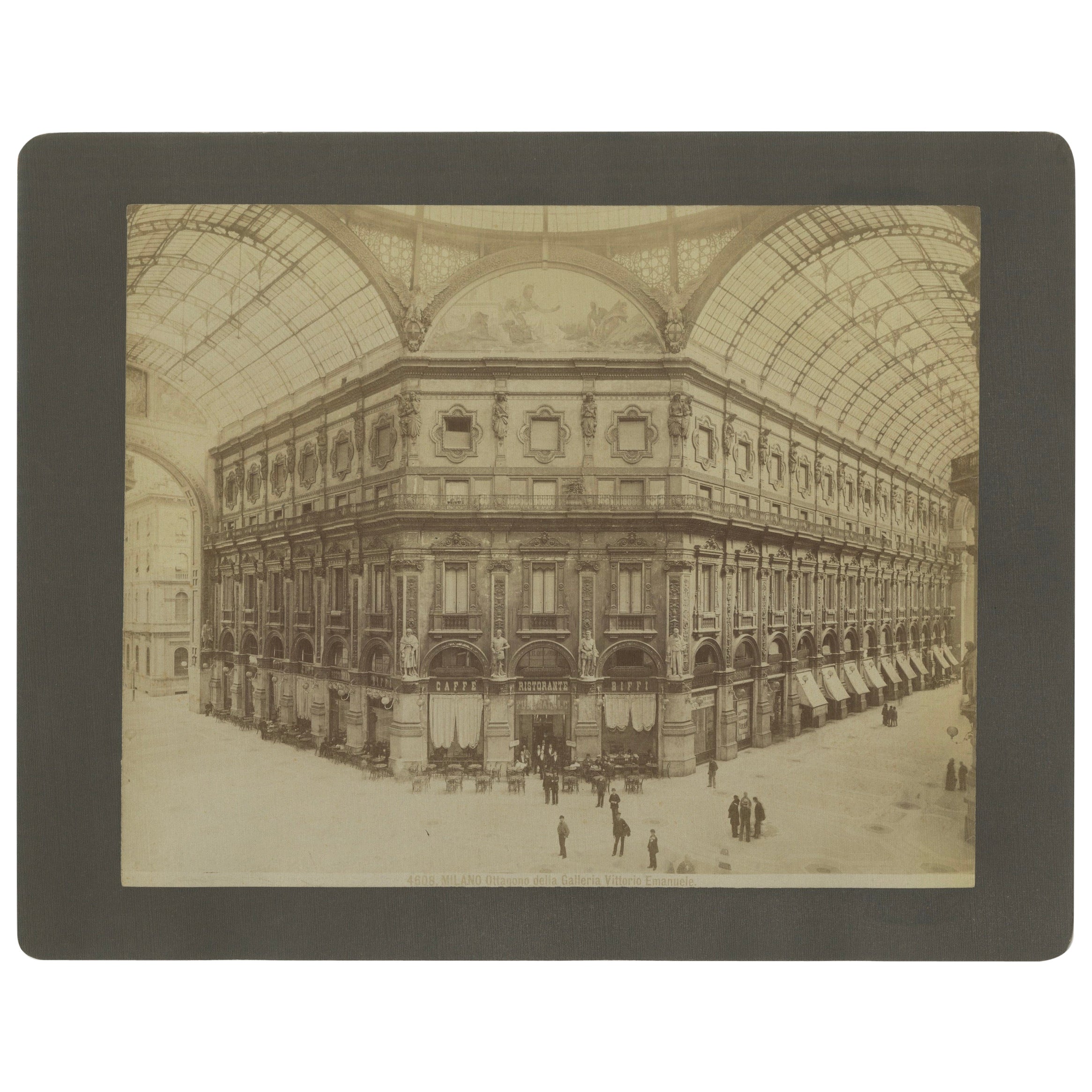 Photograph of the Galleria Vittorio Emanuele II, Milan, Late 19th Century For Sale