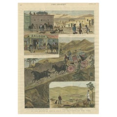 Antique The Southern Route From San Francisco to New York Published in The Graphic, 1887
