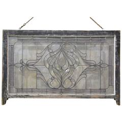 Antique 19th Century Stain Cut-Glass Window