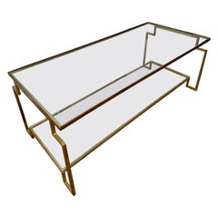 Post Modern Style “Apollo” Gilt Metal Coffee Table