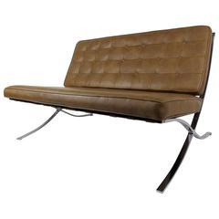 Vintage Modern Barcelona Style Loveseat