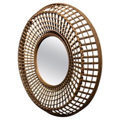 Boho Rattan round Mirror