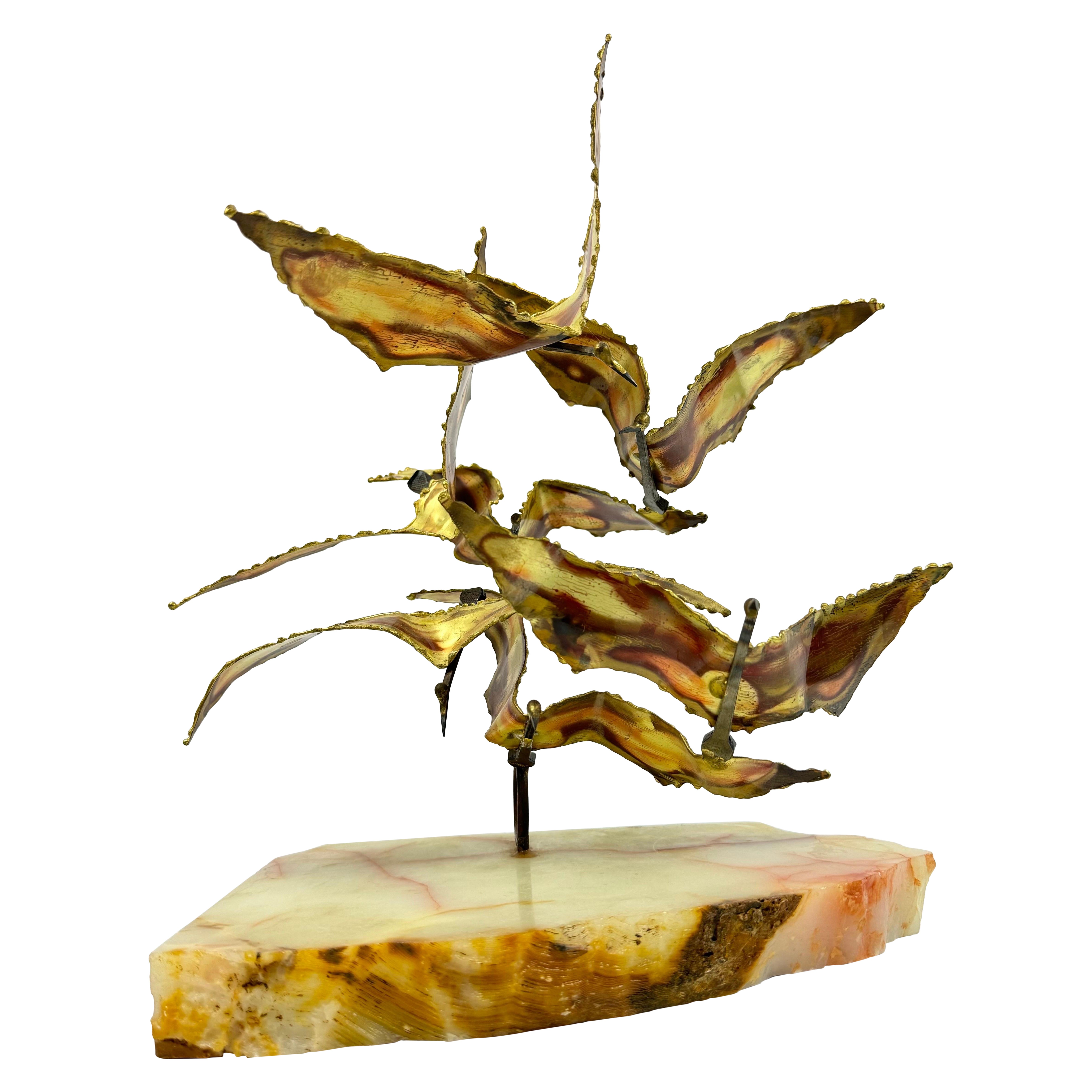 Escultura moderna de gaviota firmada de mediados de siglo