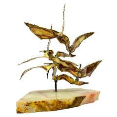 Signiert Mid Century Modern Seagull Sculpture (Möwe)