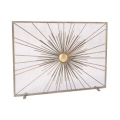 Pare-feu Sunburst en argent vieilli