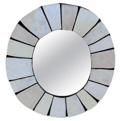 Petite White Tile Mirror by Mithé Espelt