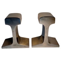 Chrome I-Beam Bookends