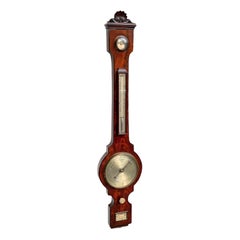 Baromètre Banjo en acajou George III Édimbourg
