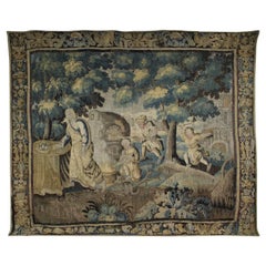 Antique Flemish Verdure Garden Tapestry