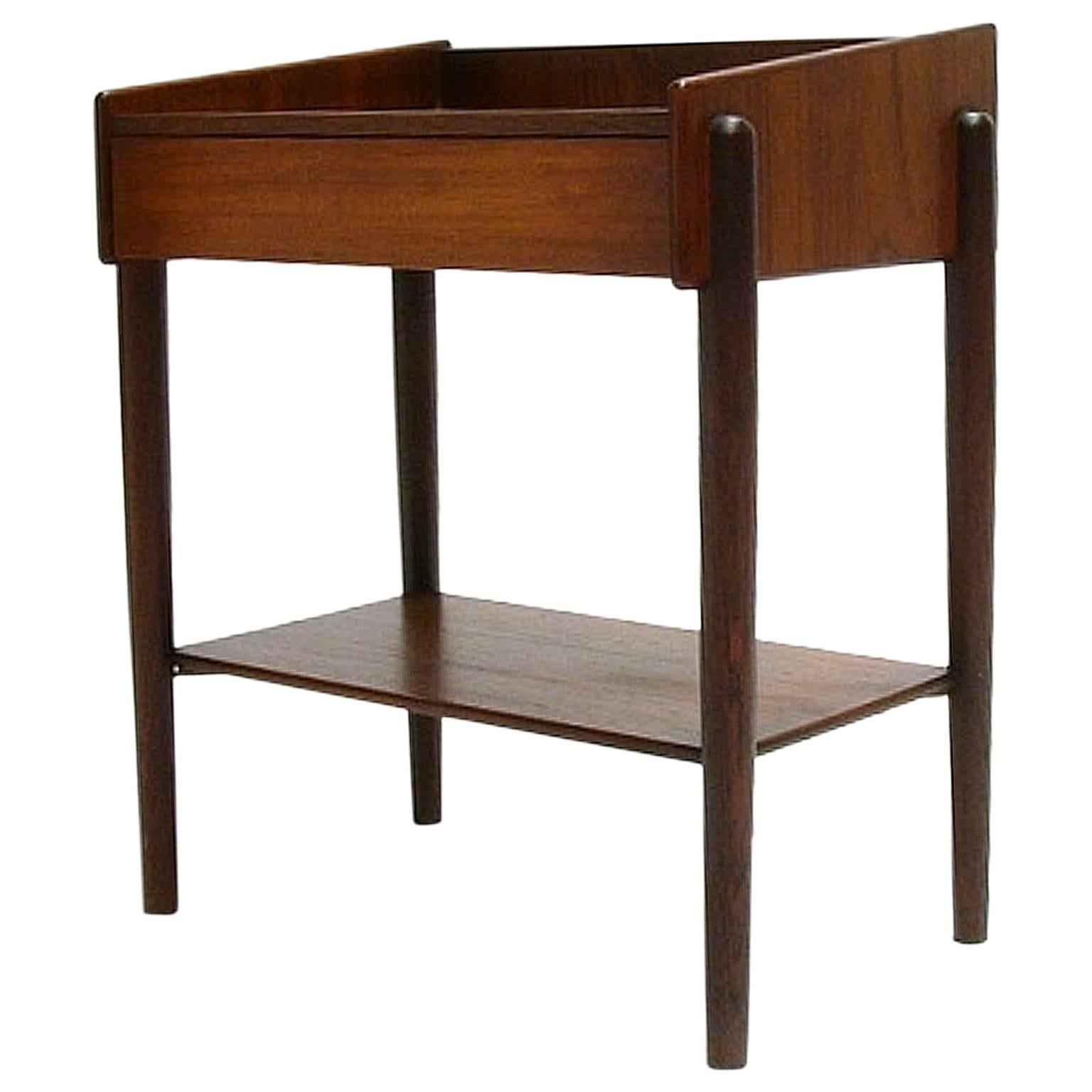 Designed by Borge Mogensen in 1952, model 148, single drawer with shelf.