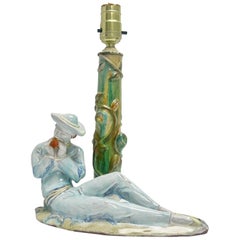 Dina Kuhn  Mundharmonikerspieler Harmonica Player Table Lamp