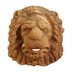 1980s Ceramic Lion Mask for Garden Wall Fountain