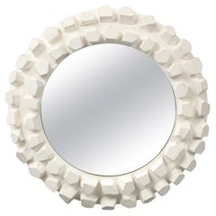 Espejo de escayola blanco Jacques Darbaud