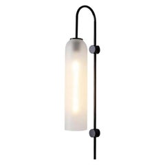Contemporary Modern Plug in Glass and Metal Wall Sconce