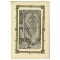 Engraved Interior of St. Paul's Cathedral: A Victorian Architectural Masterpiece
