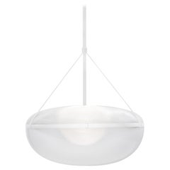 Contemporary Silver Pendant Lamp 'Iris 60', B/A