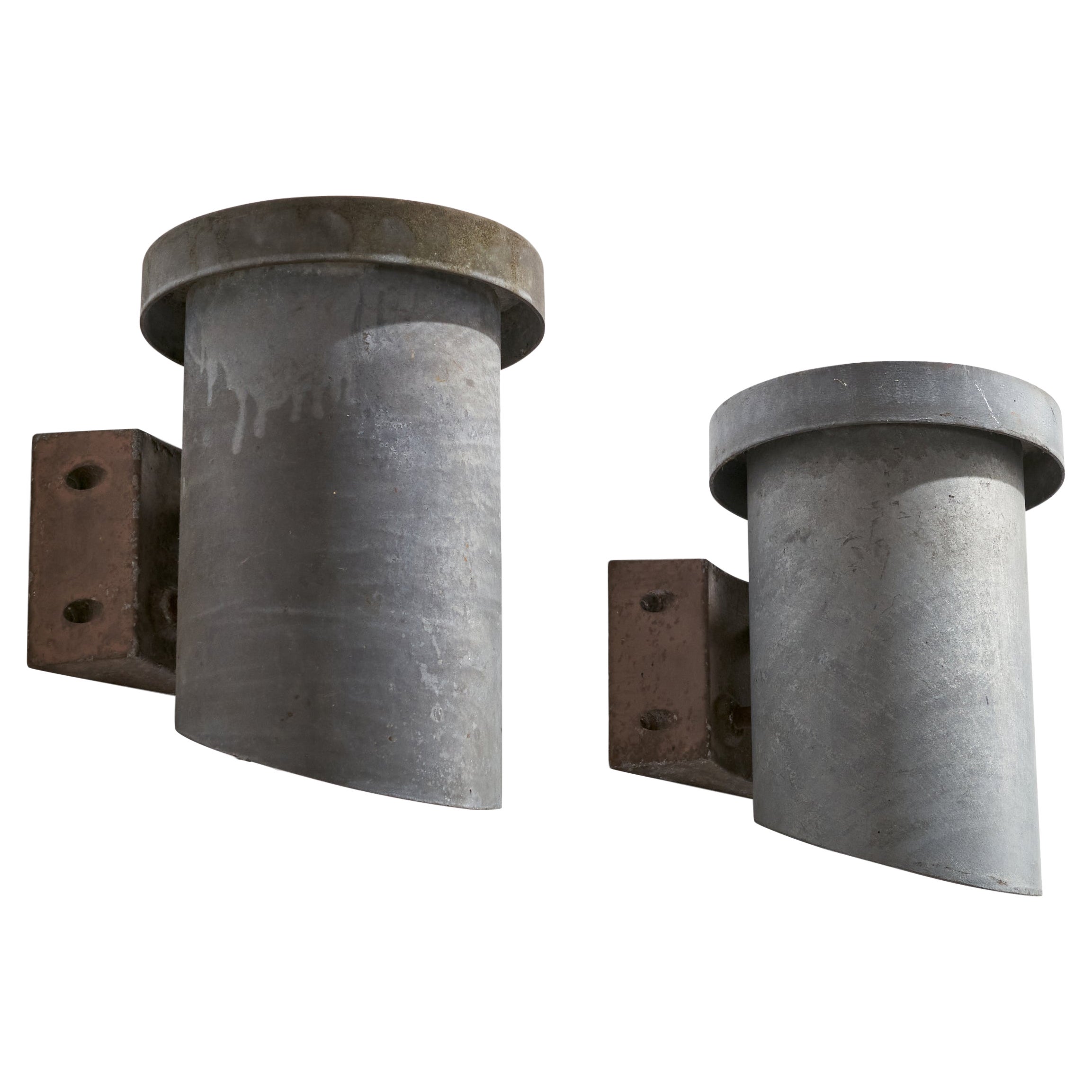 Dahls Maskinfabrik, Wall Lights, Steel, Metal, Denmark, c. 1980s
