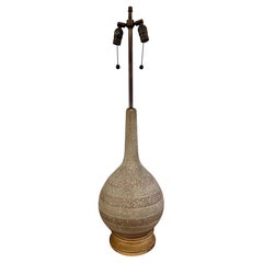 Lampada da tavolo in ceramica a forma di zucca vintage con finitura opaca